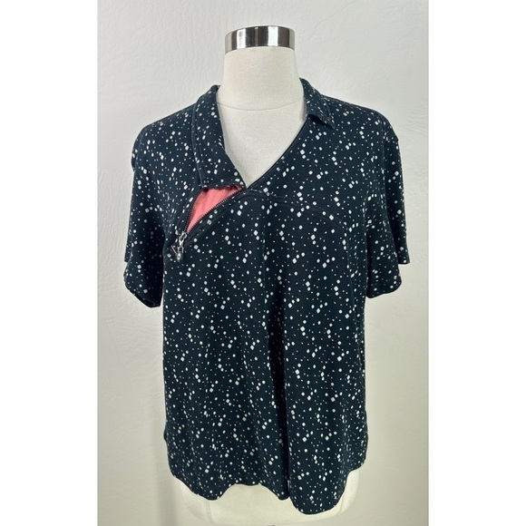 Jamie Sadock Polka Dot Pattern Short Sleeve Top - Picture 1 of 9